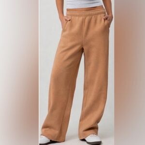 Aerie Cloud Fleece Wide Leg Trouser Style Sweatpants